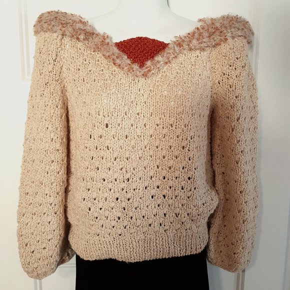 VIVIENNE POY Rare Vintage Hand-Knit Sweater sz S - Picture 1 of 11